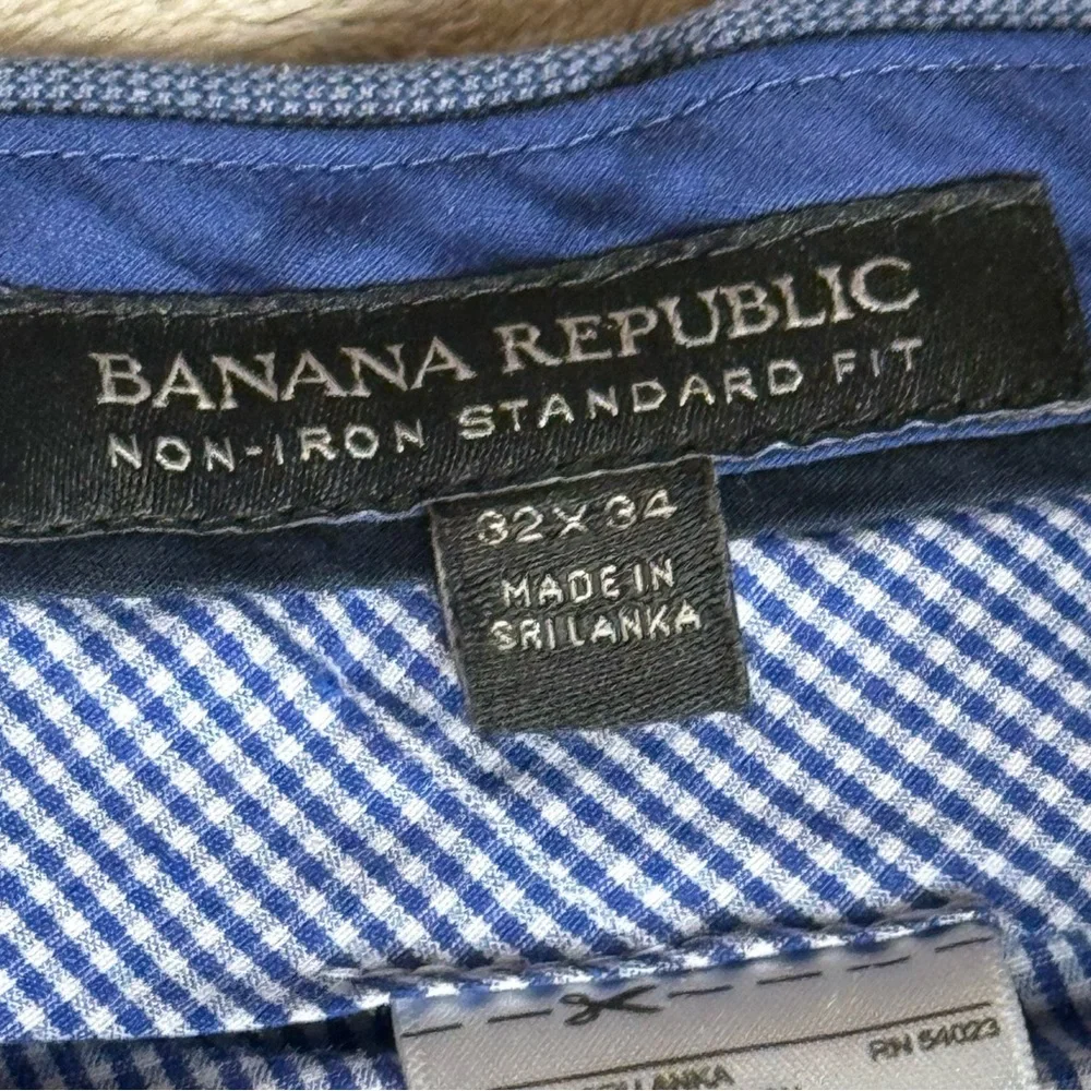 Banana‎ Republic Standard Fit Non-Iron Slacks Bluish Gray 32x34 (I measured 31